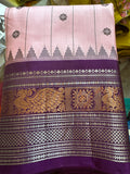 Pink Purple Gadwal Saree