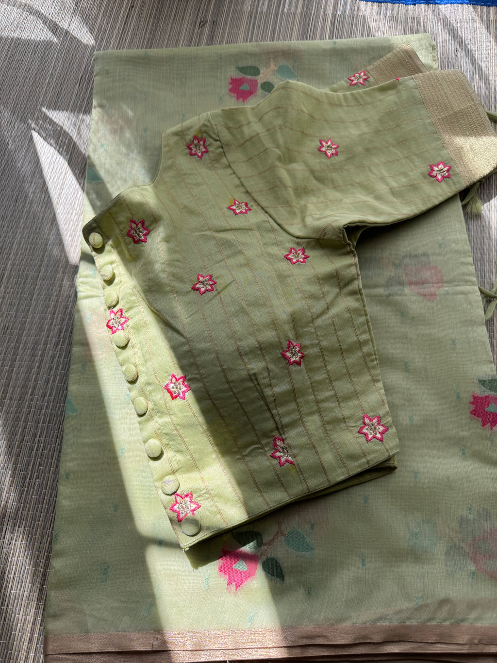Munga cotton with jamdani weave