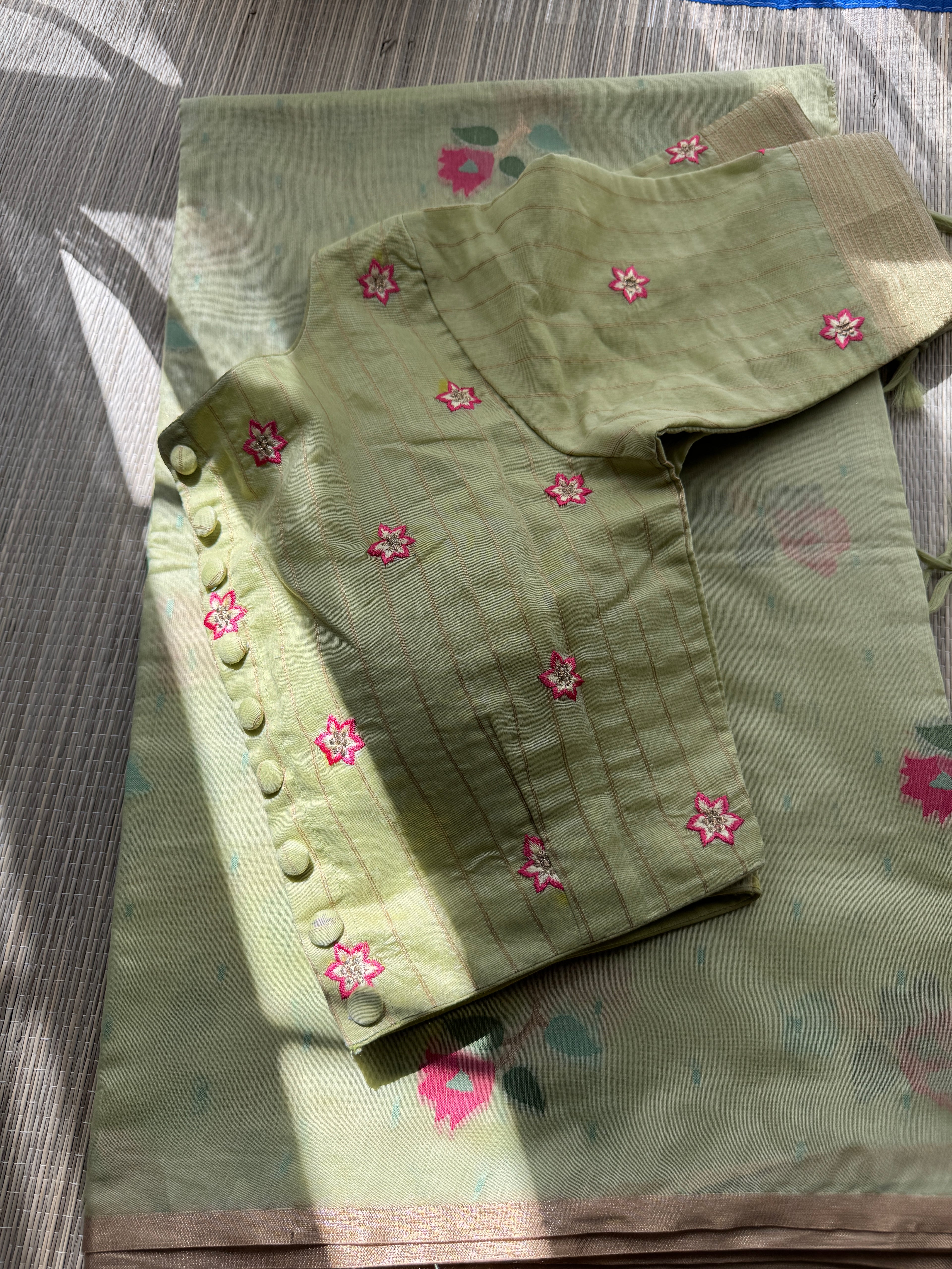 Munga cotton with jamdani weave