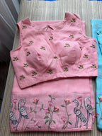 Kota Saree with Embroidered Swan Border