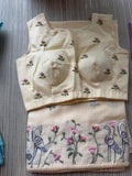 Kota Saree with Embroidered Swan Border