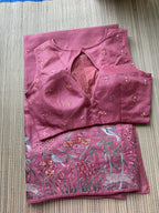 Kota Saree with Embroidered Deer Border