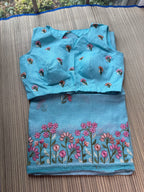 Kota Saree with Embroidered Small Floral Border