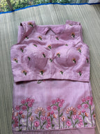 Kota Saree with Embroidered Small Floral Border