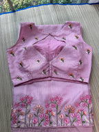 Kota Saree with Embroidered Small Floral Border