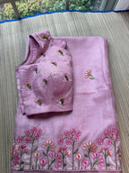 Kota Saree with Embroidered Small Floral Border