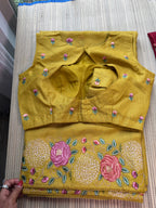 Kota Saree with Embroidered  Floral Border