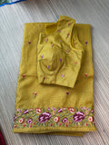 Kota Saree with Embroidered  Floral Border