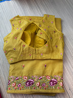 Kota Saree with Embroidered  Floral Border
