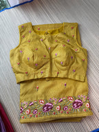 Kota Saree with Embroidered  Floral Border