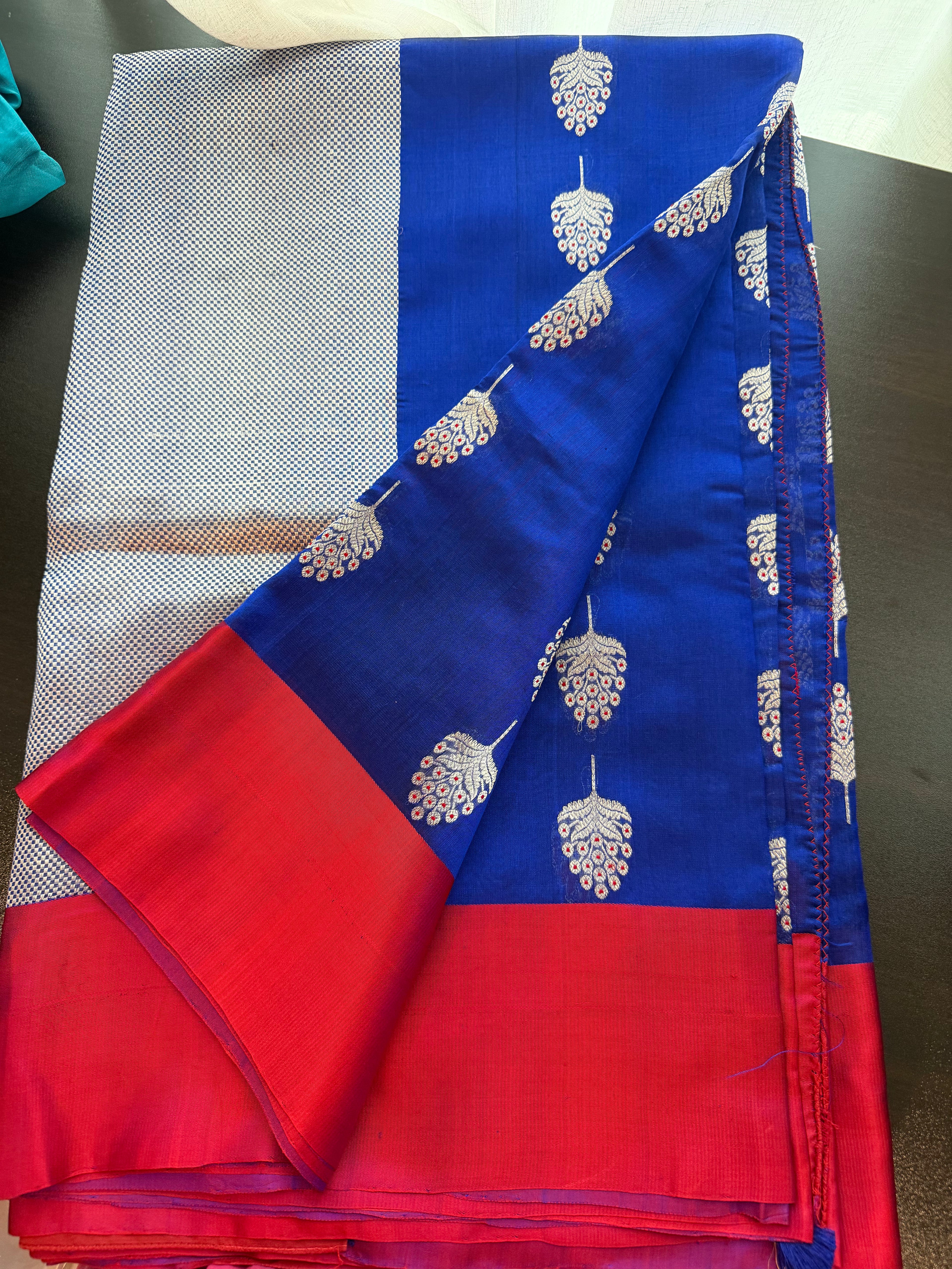 Red Chanderi silk