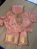 Kanchipattu Saree with Hand-Embroidered Blouse