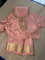 Kanchipattu Saree with Hand-Embroidered Blouse