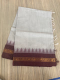 Grey and Brown Ponduru Khadi Saree