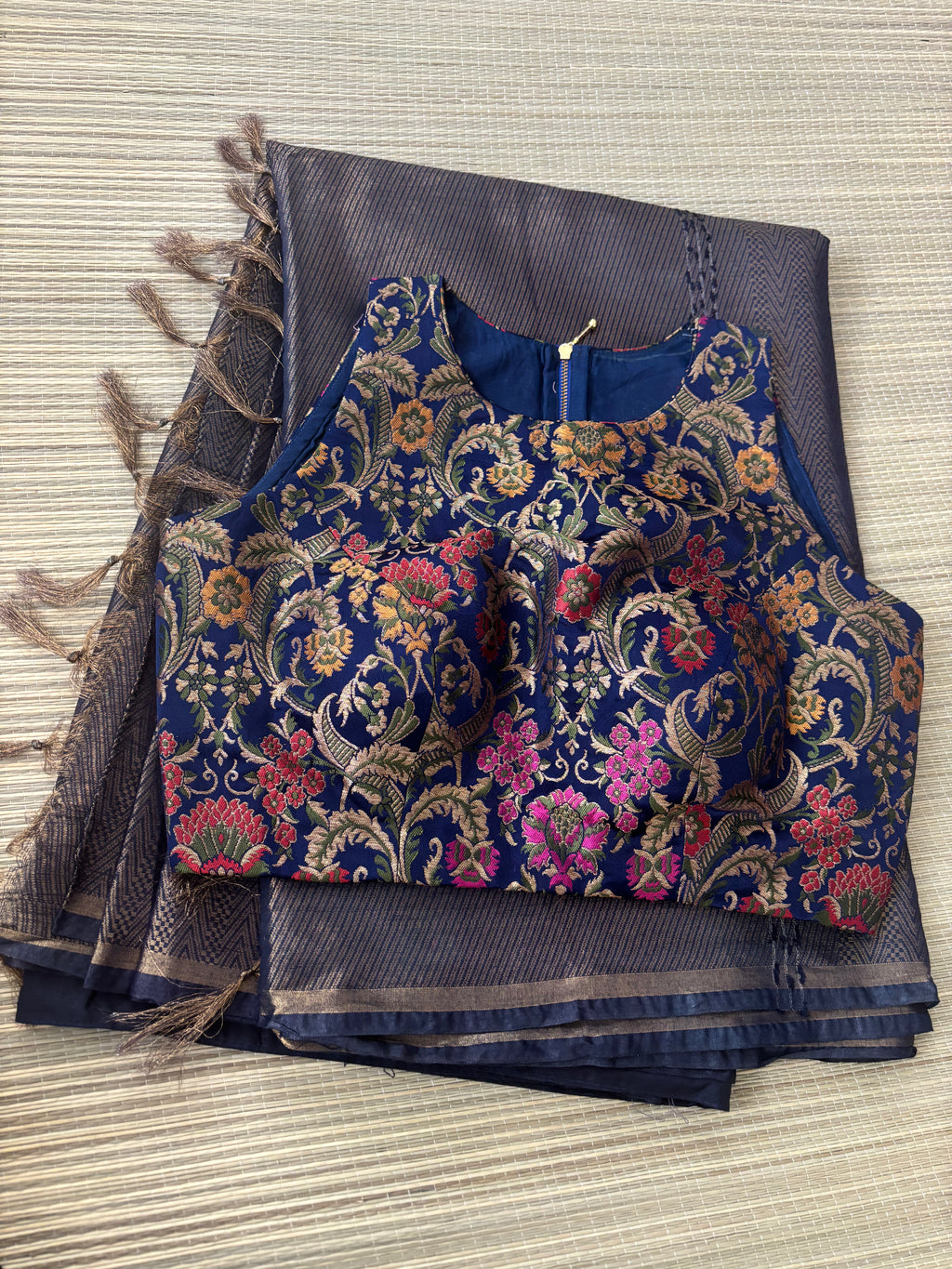 Benaras Brocade Saree with Designer Brocade Blouse