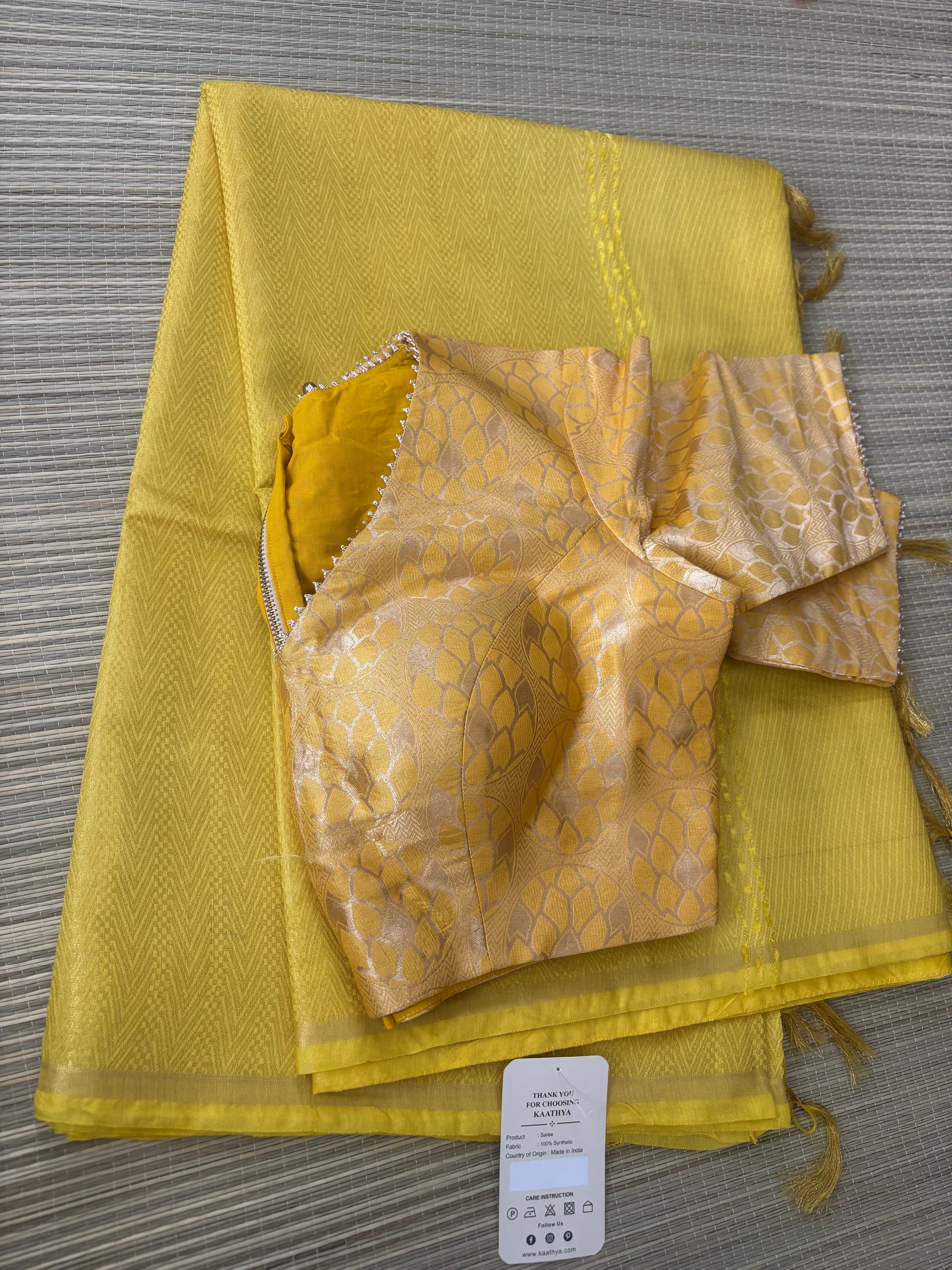 Benaras Brocade Saree with Designer Brocade Blouse