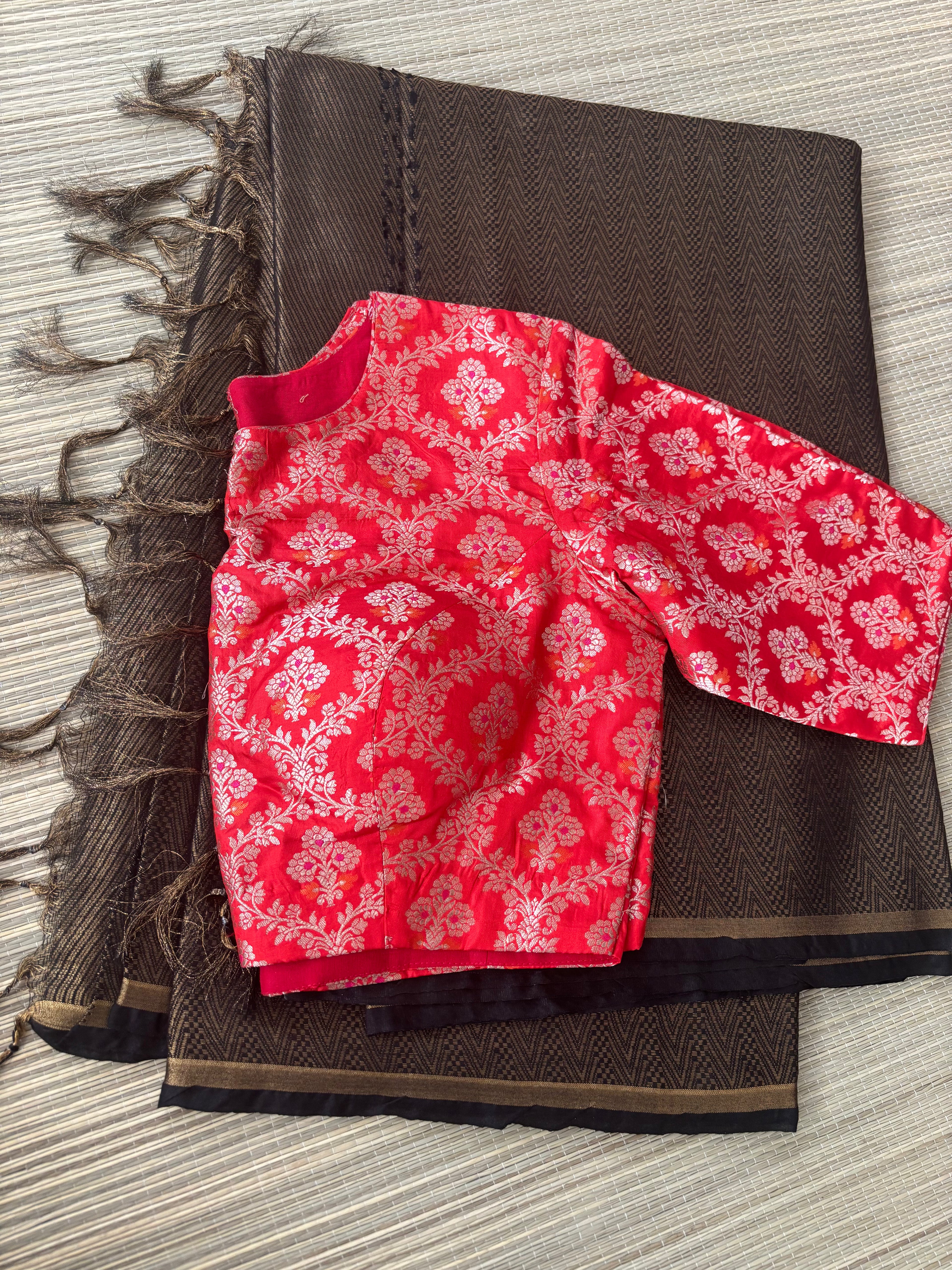 Benaras Brocade Saree with Designer Brocade Blouse