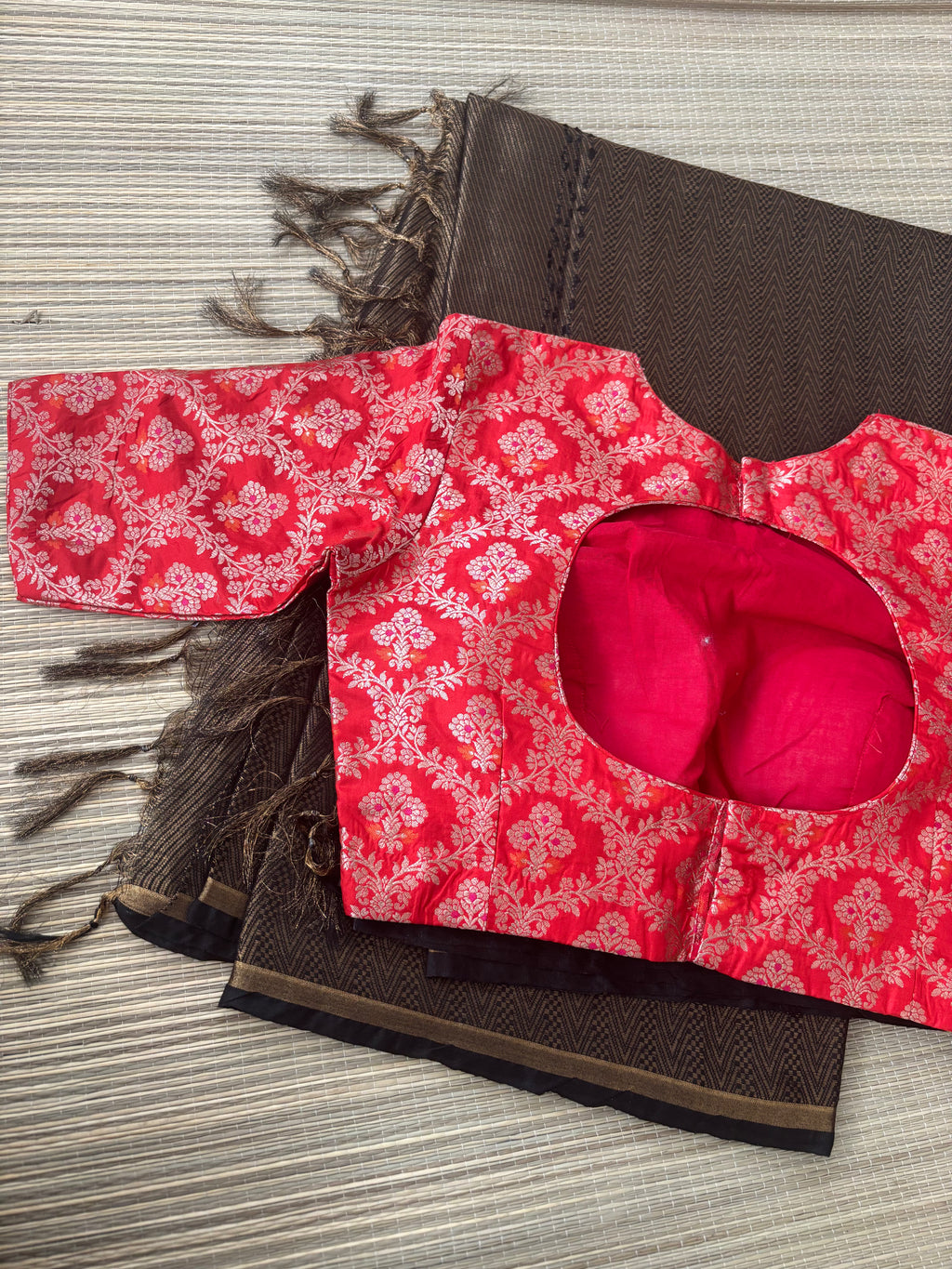 Benaras Brocade Saree with Designer Brocade Blouse