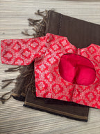 Benaras Brocade Saree with Designer Brocade Blouse