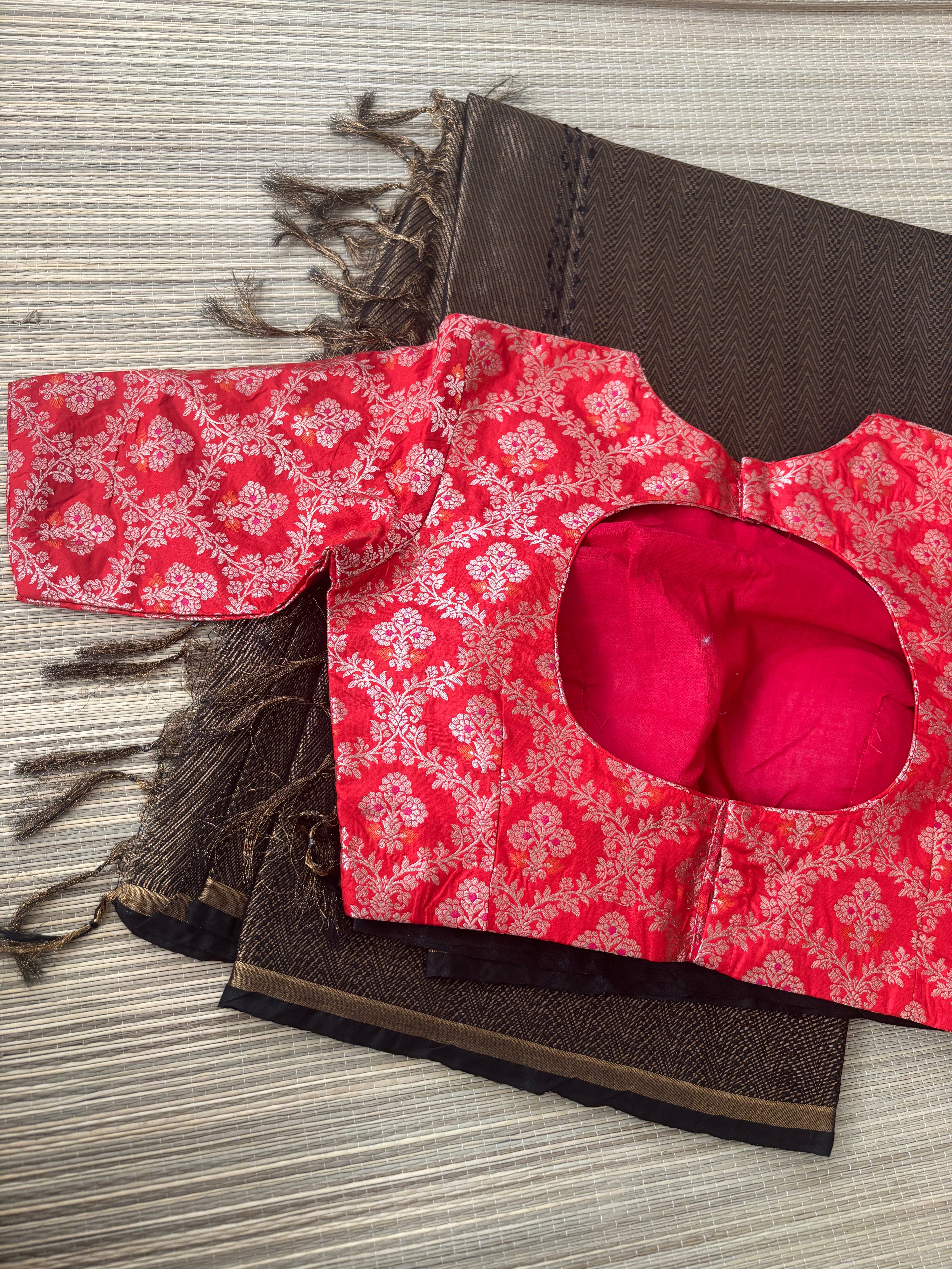 Benaras Brocade Saree with Designer Brocade Blouse