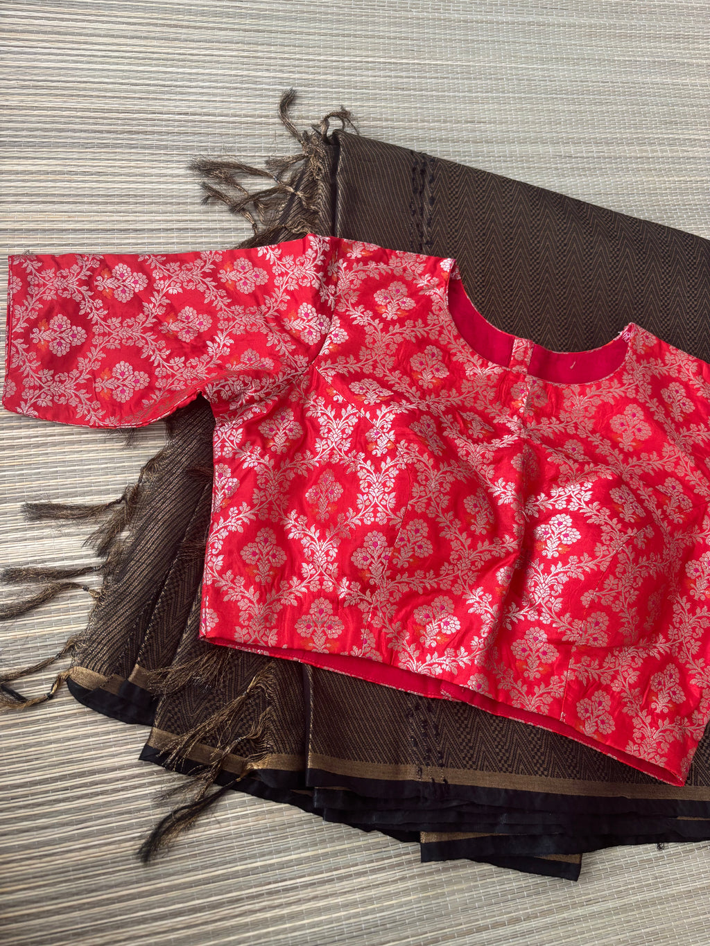 Benaras Brocade Saree with Designer Brocade Blouse