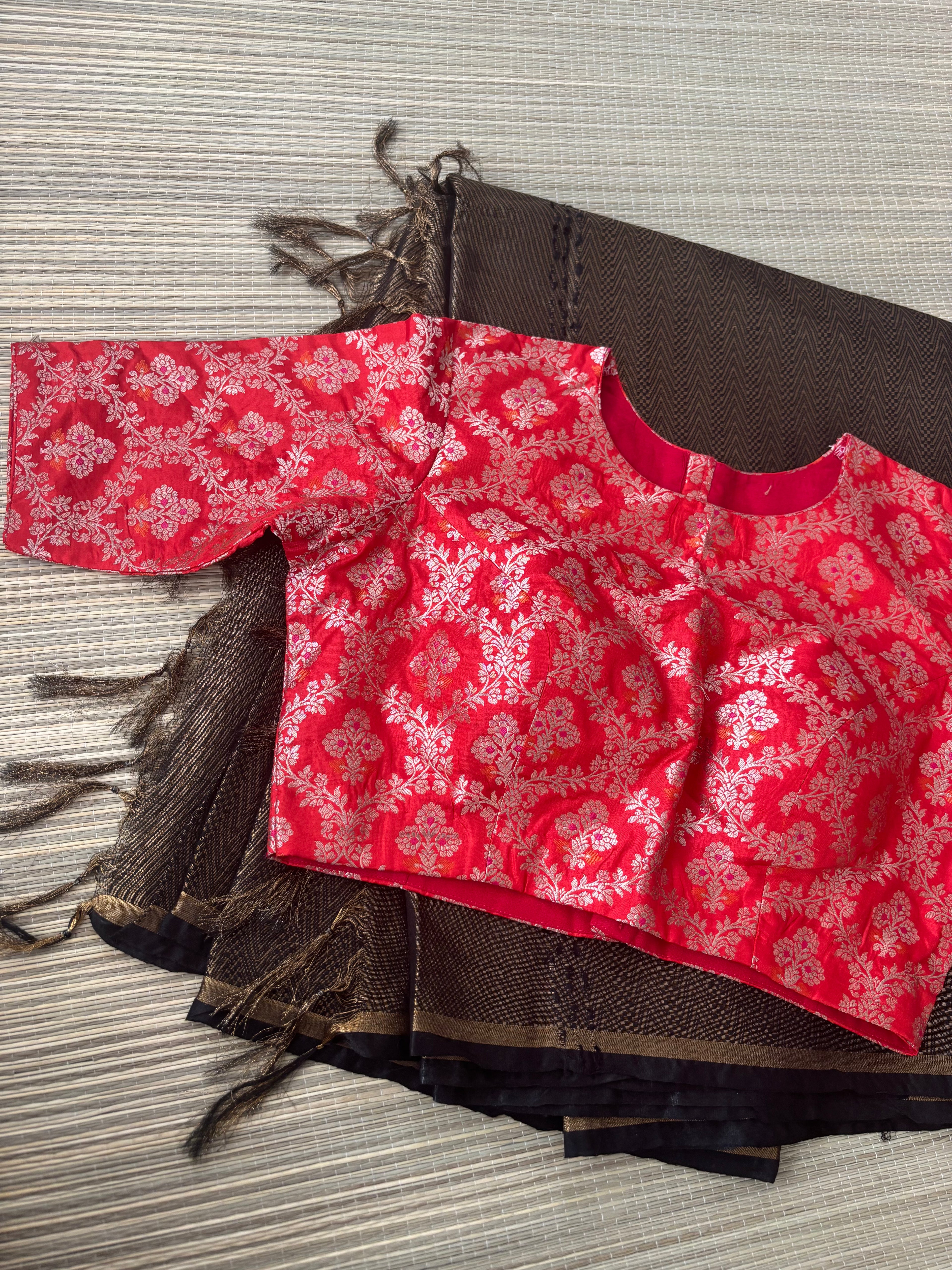 Benaras Brocade Saree with Designer Brocade Blouse