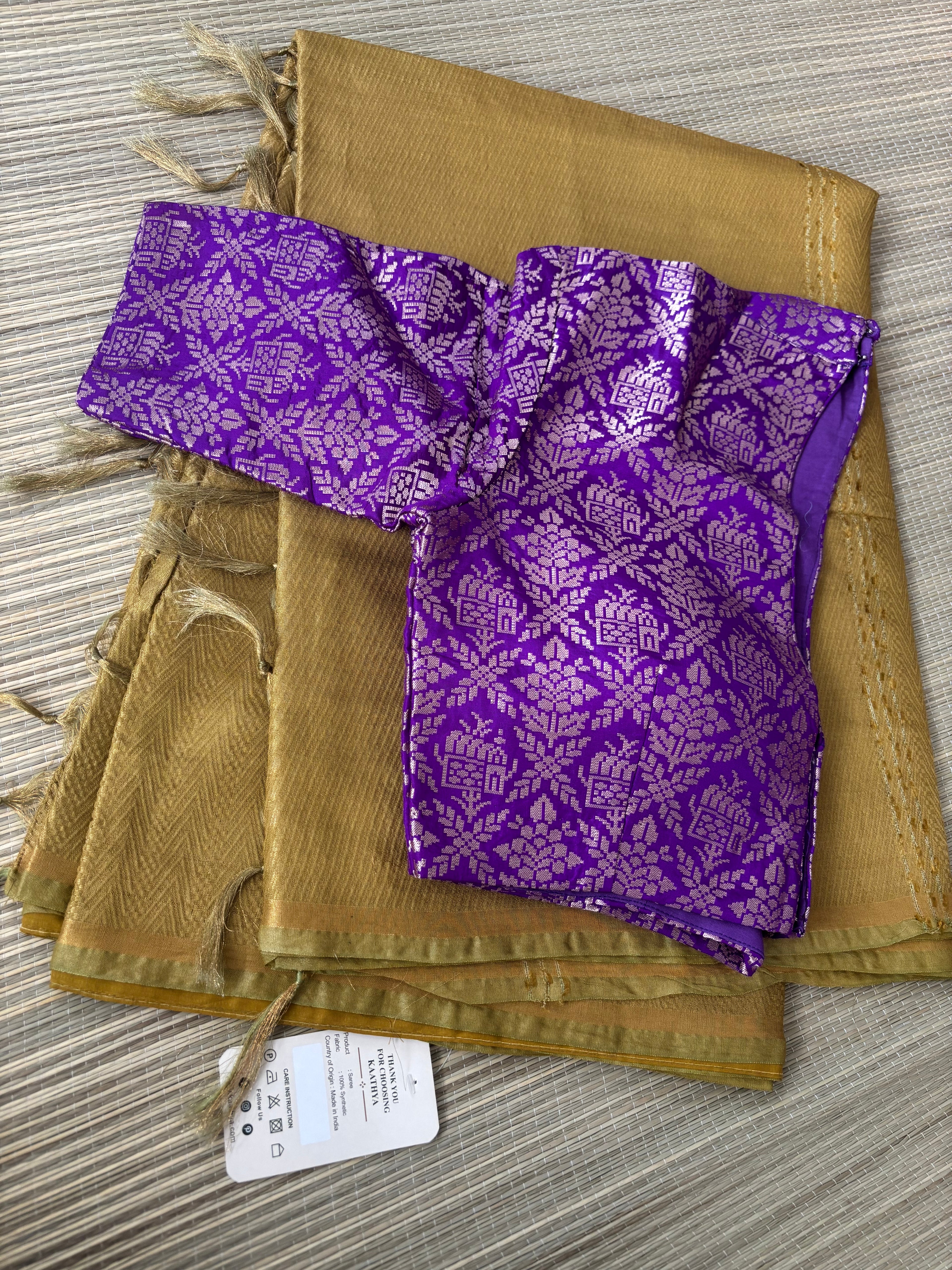 Benaras Brocade Saree with Designer Brocade Blouse