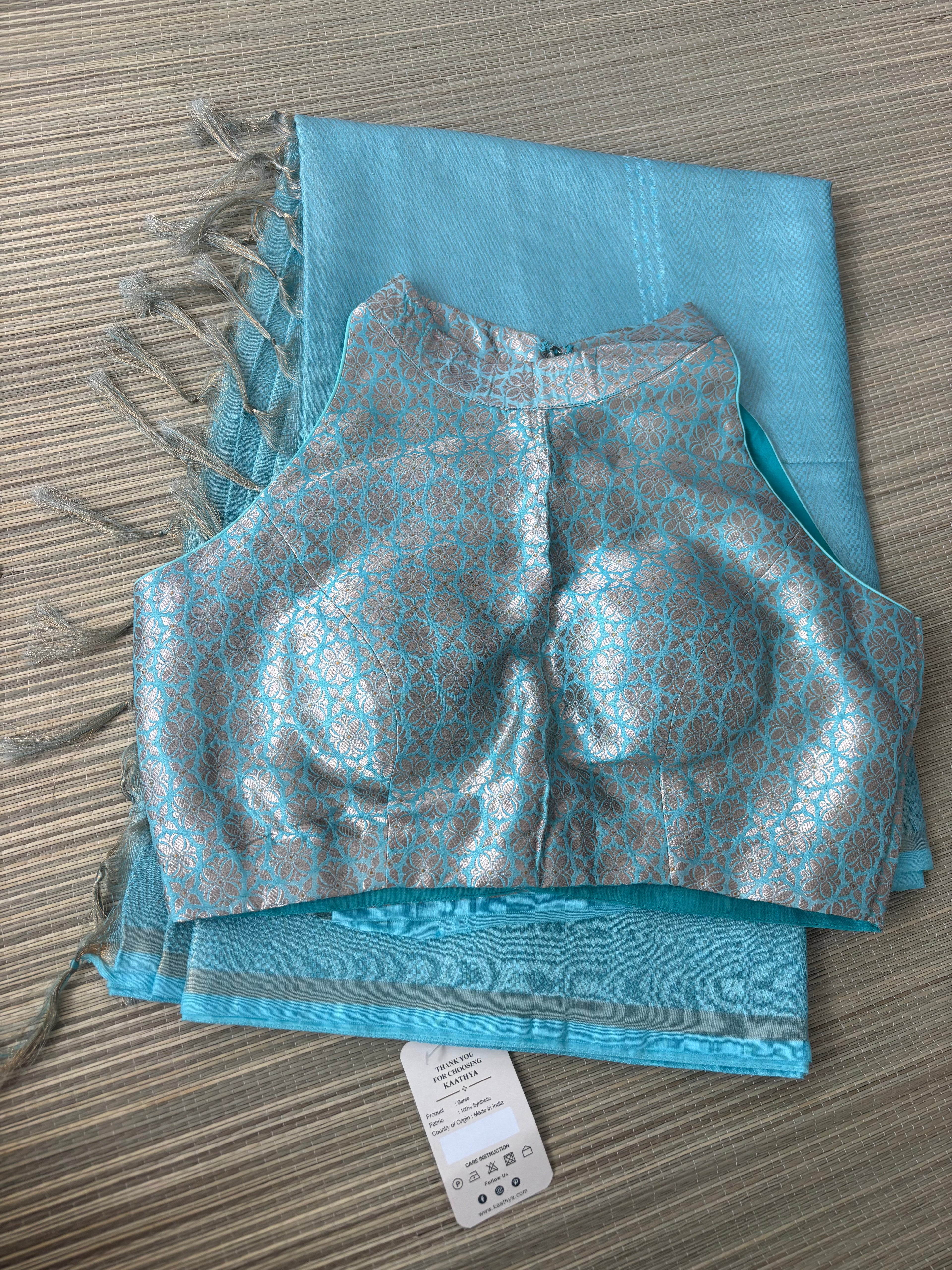 Benaras Brocade Saree with Designer Brocade Blouse