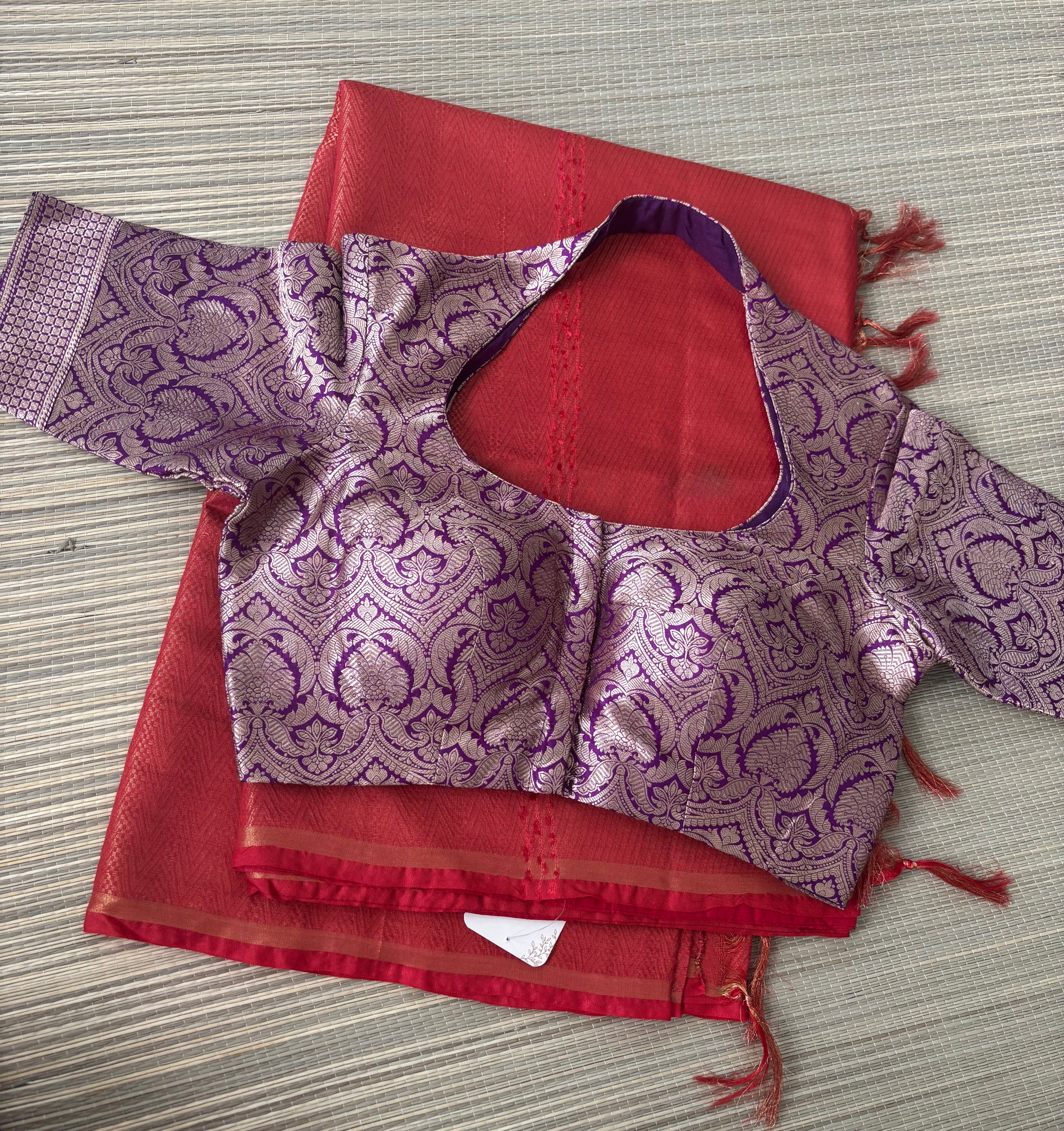 Benaras Brocade Saree with Designer Brocade Blouse