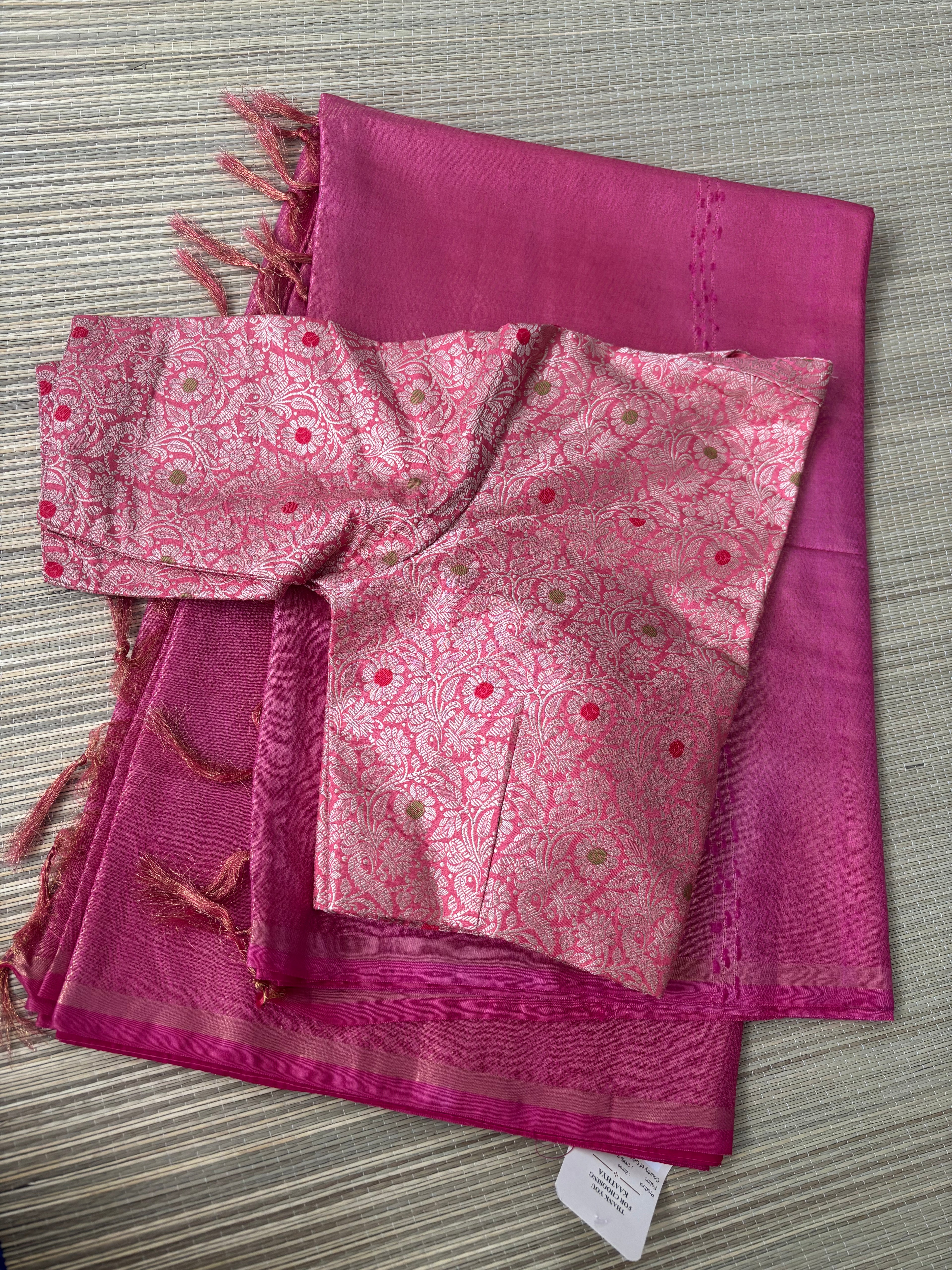 Benaras Brocade Saree with Designer Brocade Blouse