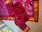 Pure Zari Kota Saree with Kanchi Fusion Border