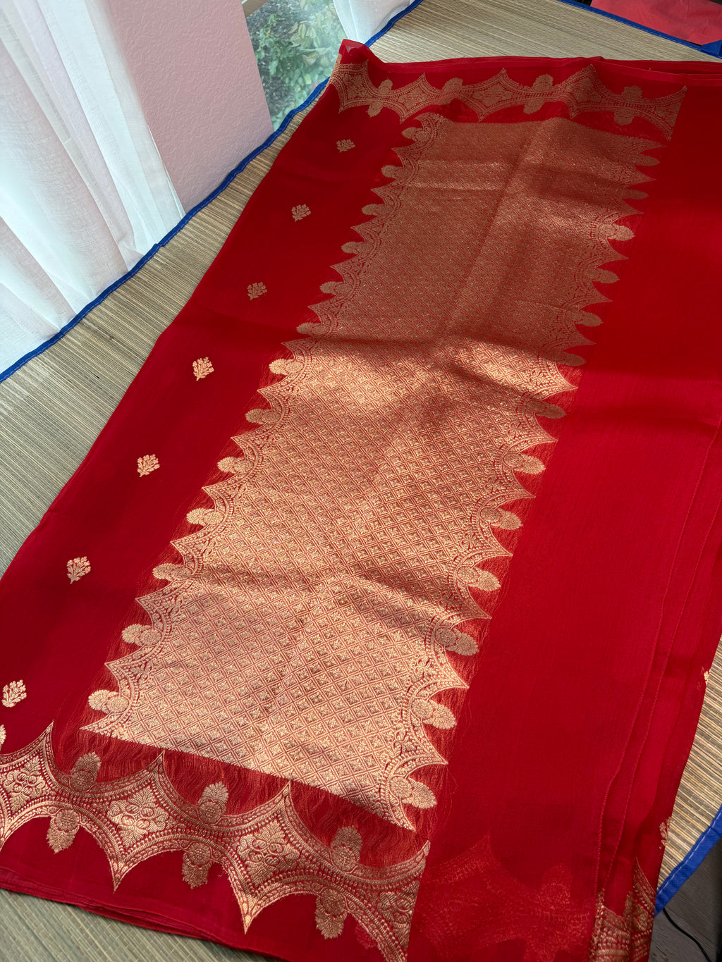 Kora Organza Saree with Stitched Blouse