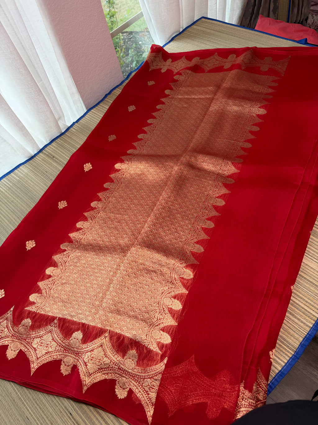 Kora Organza Saree with Stitched Blouse