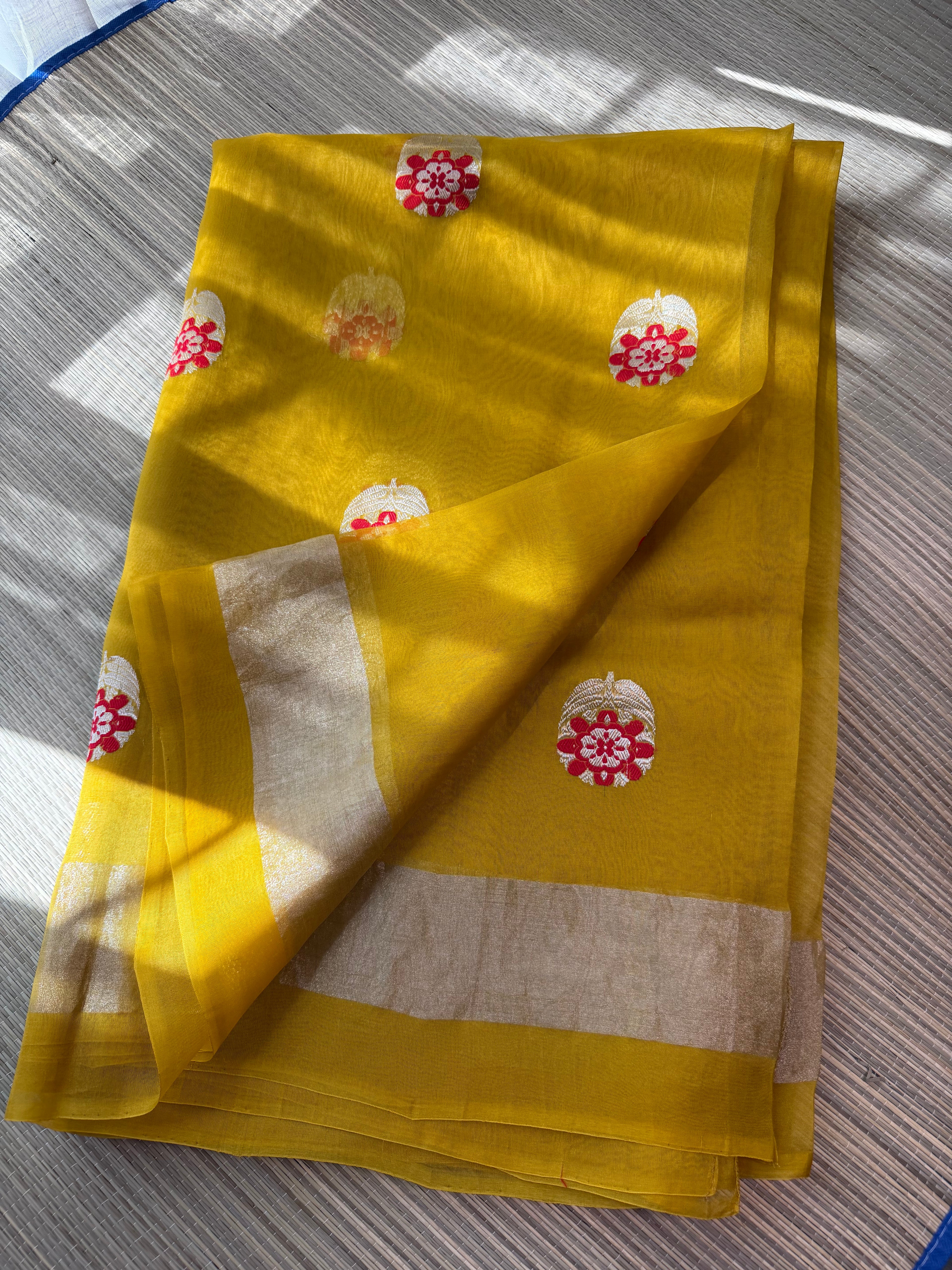 Kora Organza Saree with Rich Brocade Blouse