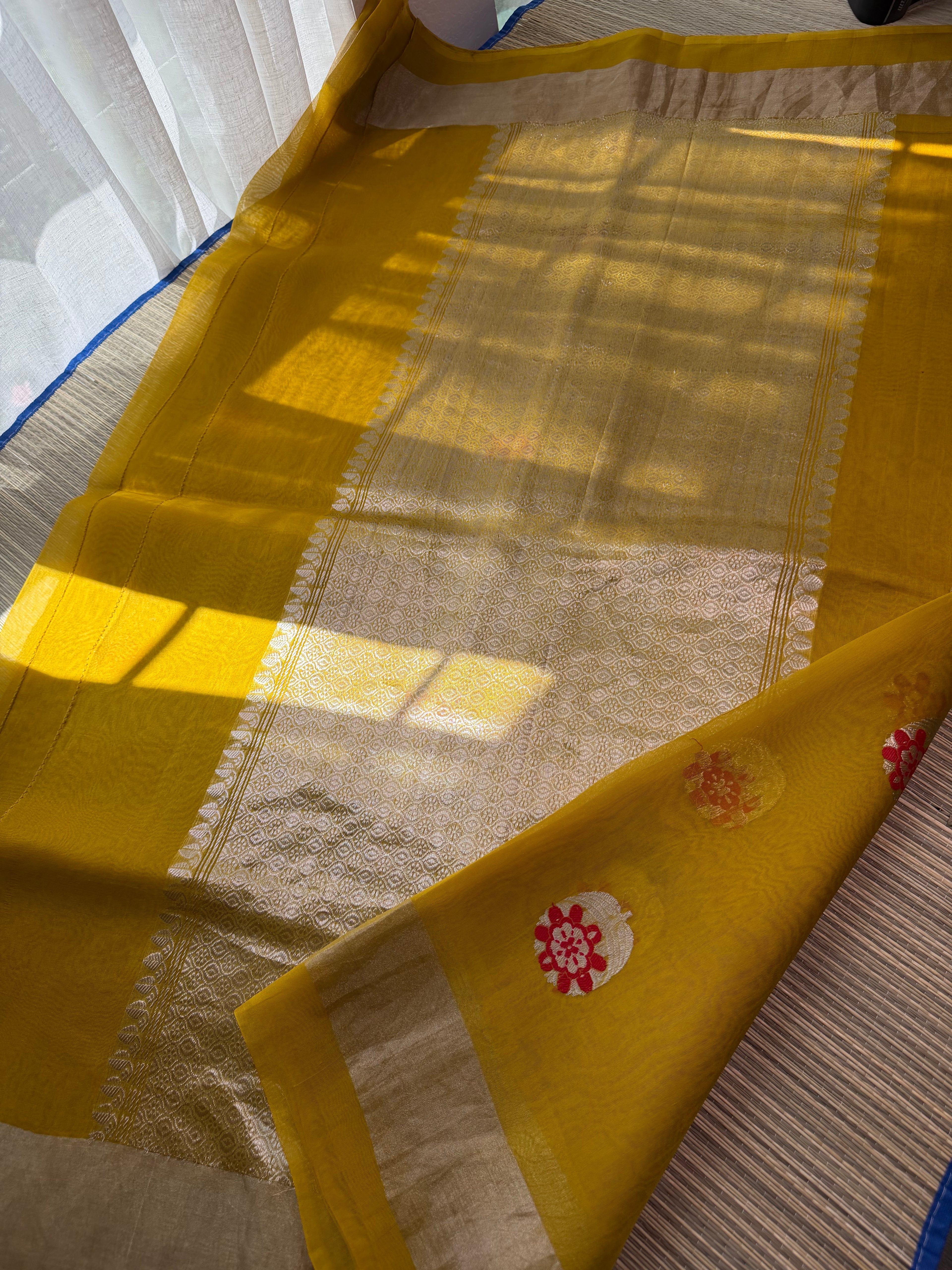 Kora Organza Saree with Rich Brocade Blouse