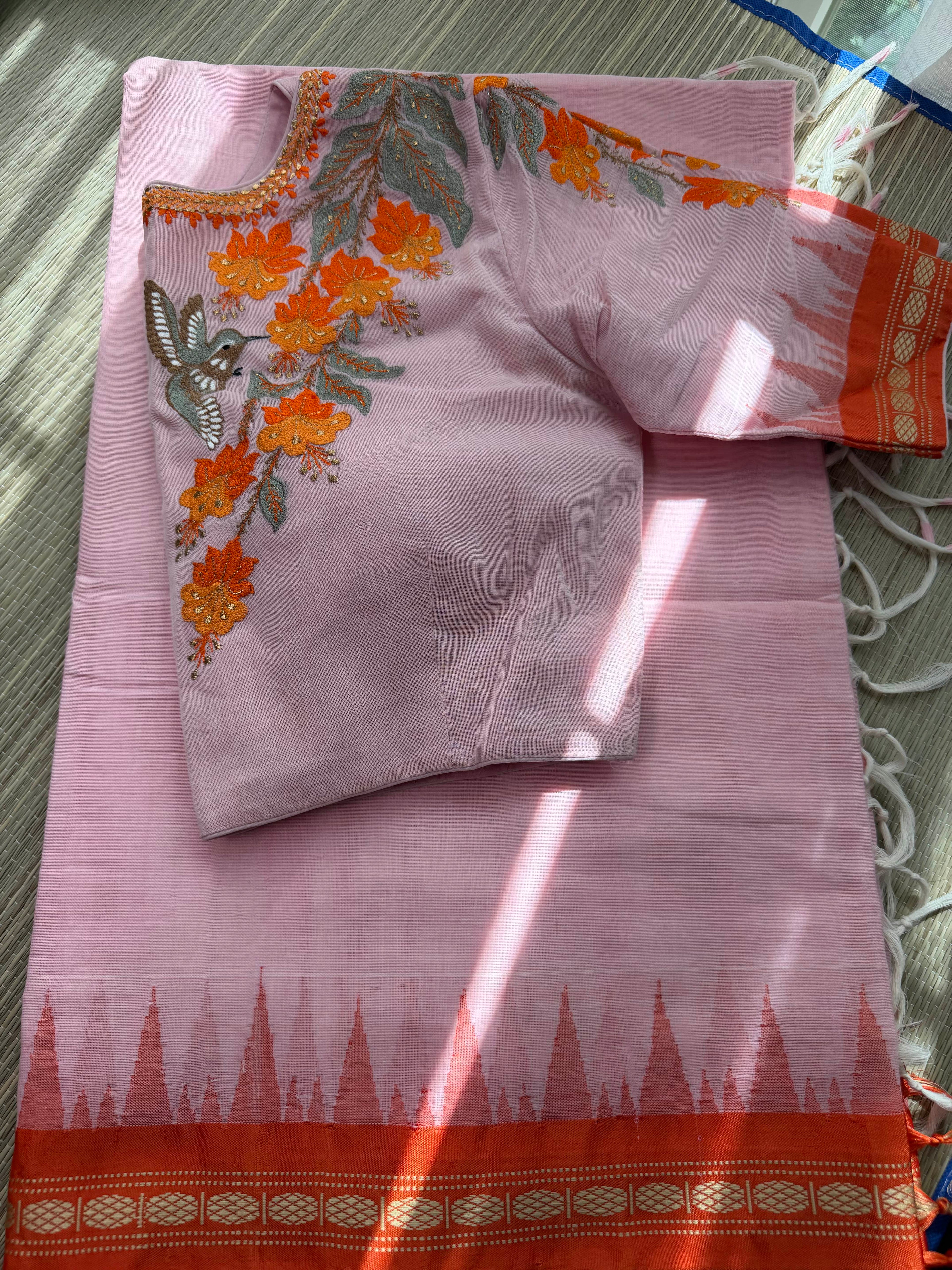Ponduru khadi with Rudraksha border