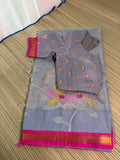 Muslin Jamdani Saree with Kanchi Border -