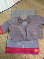 Muslin Jamdani Saree with Kanchi Border -