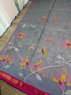 Muslin Jamdani Saree with Kanchi Border -