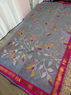 Muslin Jamdani Saree with Kanchi Border -