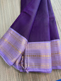 Vaira Oosi (Diamond Needle) Kanchipuram Silk Saree - Purple