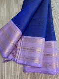 Vaira Oosi (Diamond Needle) Kanchipuram Silk Saree -Blue