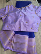 Vaira Oosi (Diamond Needle) Kanchipuram Silk Saree -Blue