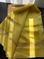 Yellow Benarasi Saree with Floral Motifs