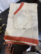 Linen Saree with Hand-Done French Knot Embroidery