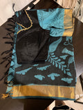 Mangalagiri Silk Saree with Pen Kalamkari & Embroidered Blouse