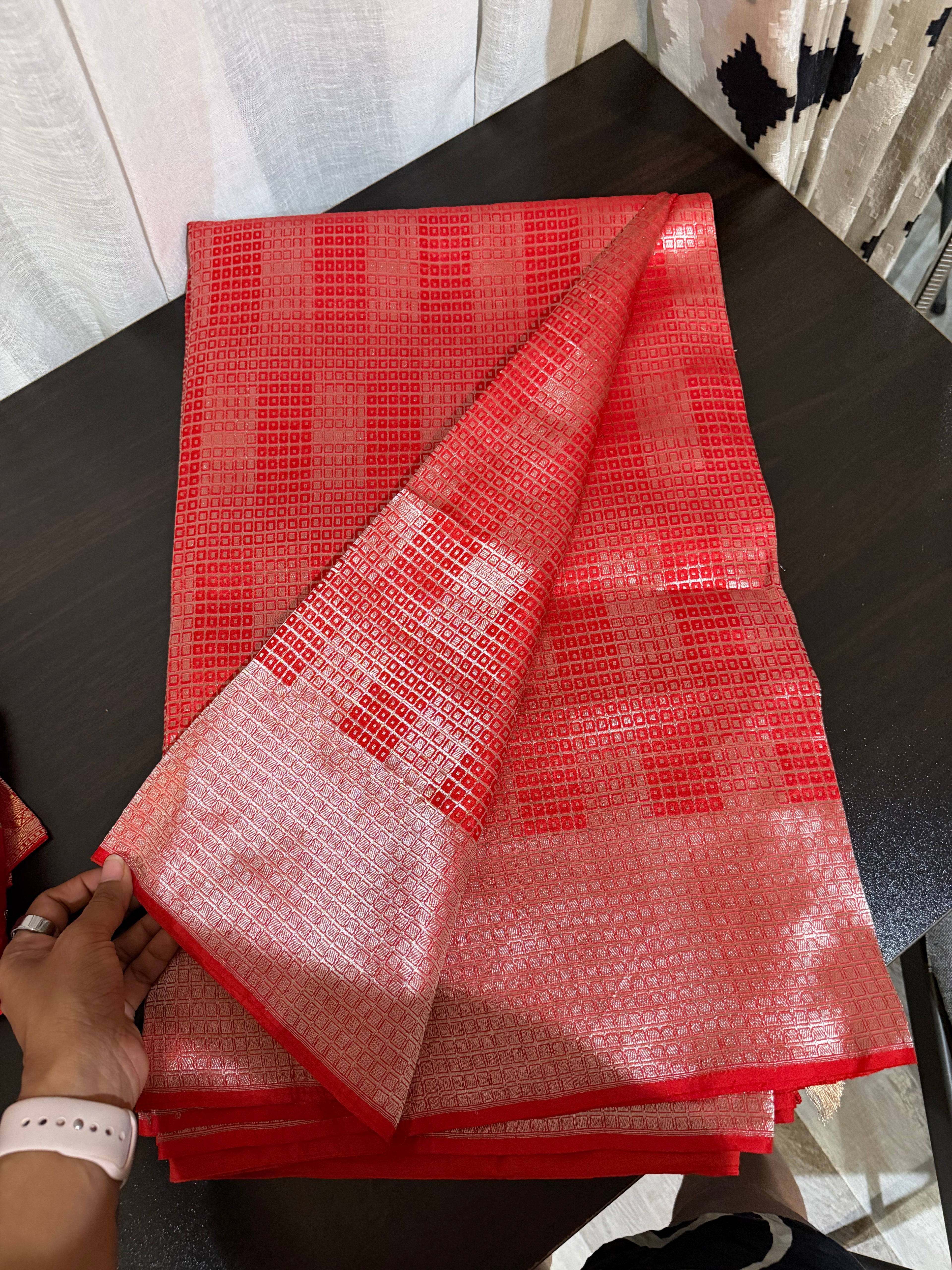 Classic Benarasi Silk Saree with Ornate Zari Work