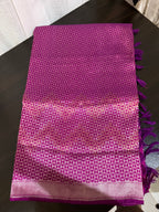 Purple Benarasi Silk Saree with Ornate Zari Work