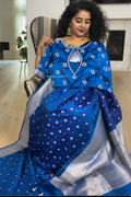 Blue saree portrait