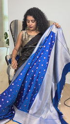 Blue Benares Tanchoi Saree